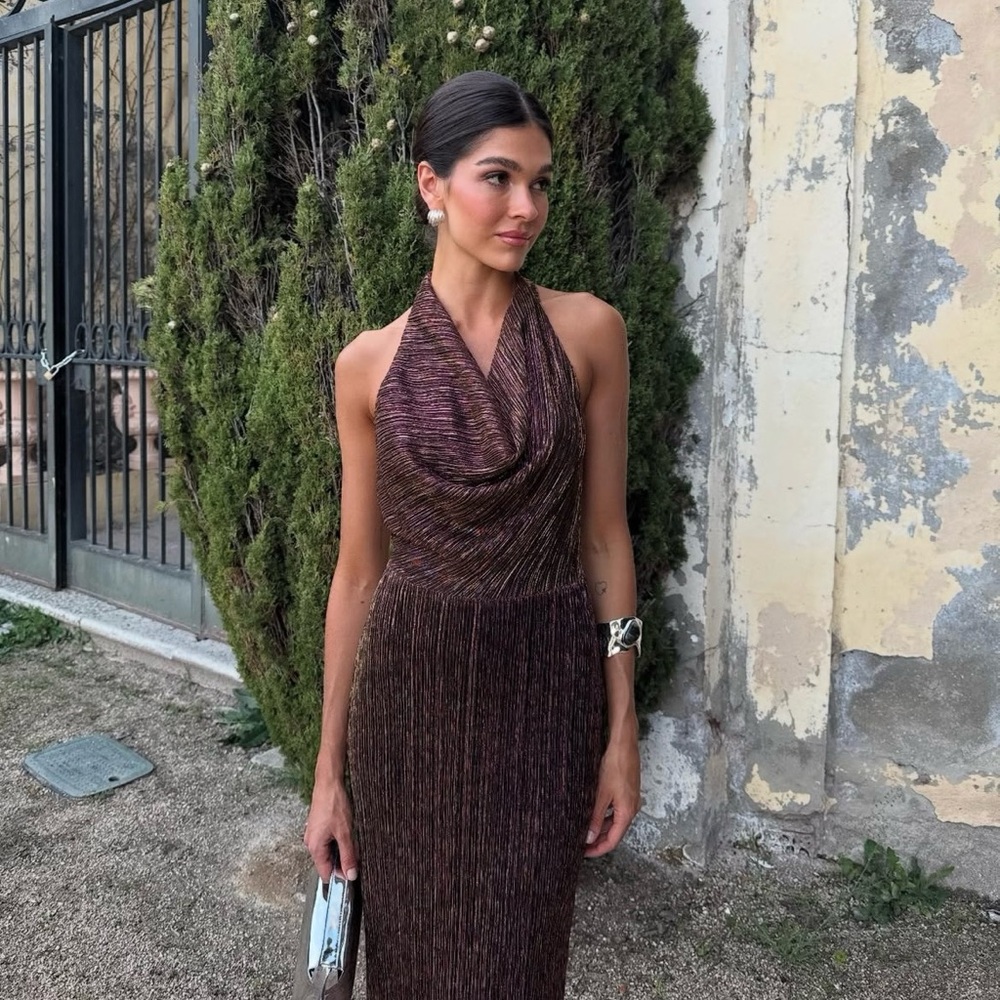 Halter Neck Dress in Brown (Vestido Sienna)